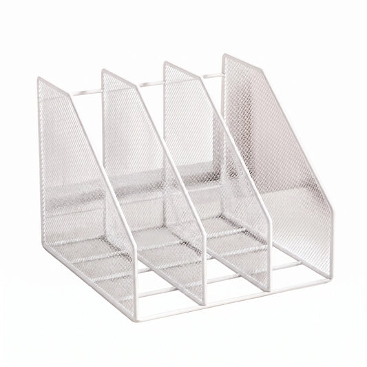 Support de fichiers en métal blanc