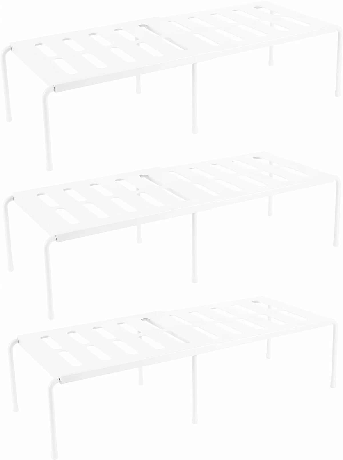 Trois Support pour chaussures extensibles blanc