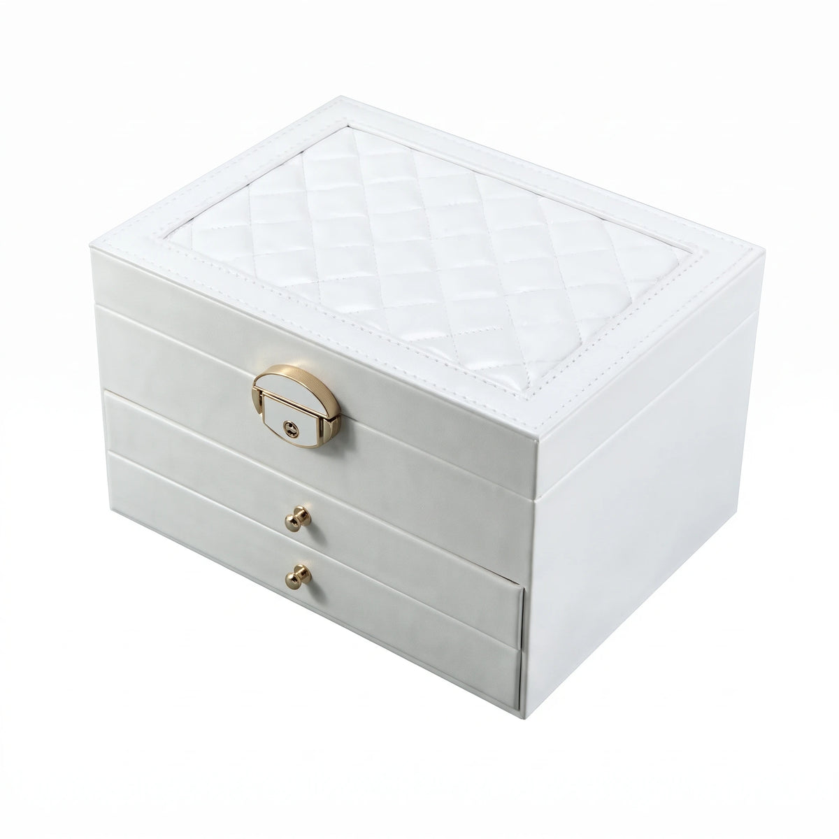 Boîte à bijoux multi-couches blanc