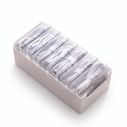 Boîte de rangement chargeurs et câbles transparent