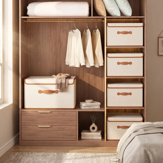 Boîte de rangement de vêtements avec couvercle