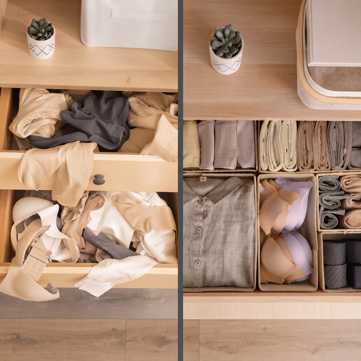 Organisateur pour sous-vêtements pliable
