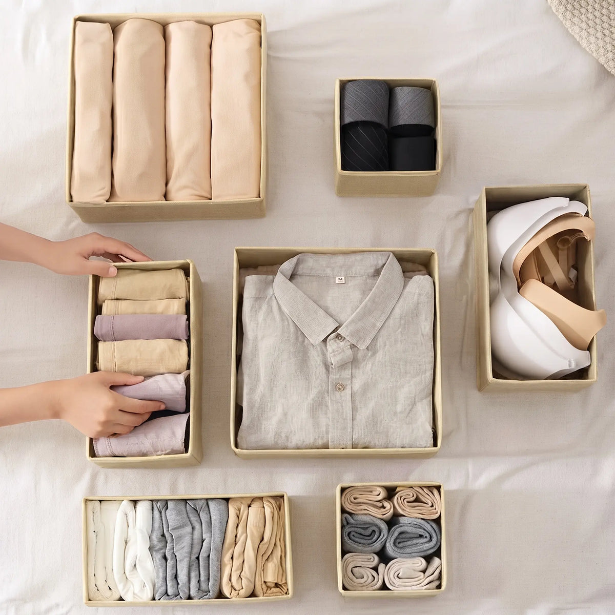 Organisateur sous-vêtements pliable