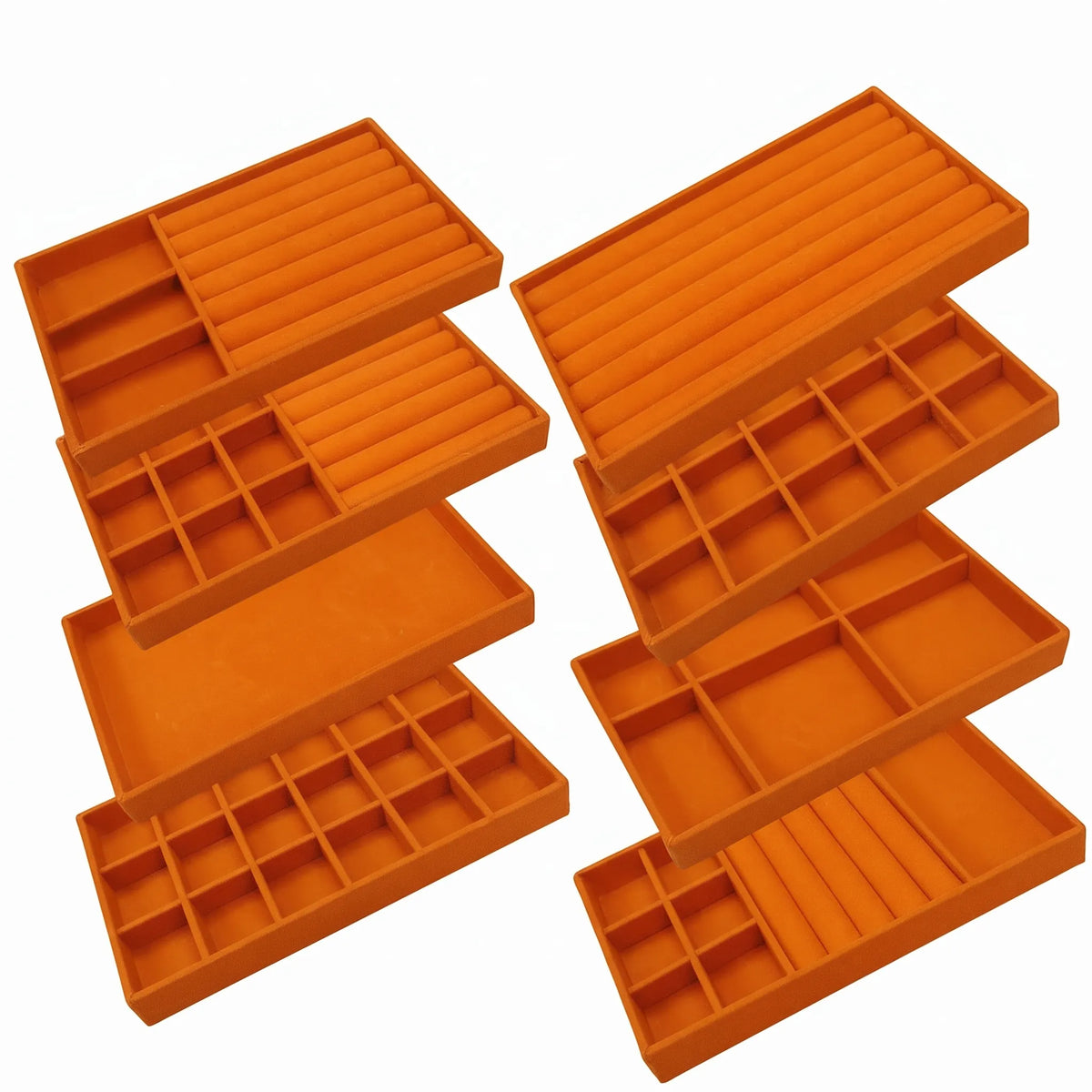 Plateau de rangement pour bijoux orange 