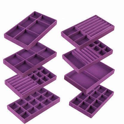 Plateau de rangement pour bijoux violet
