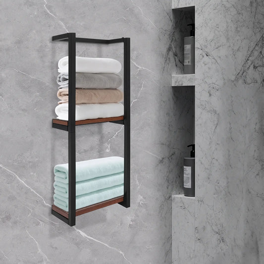 Porte-serviette mural double