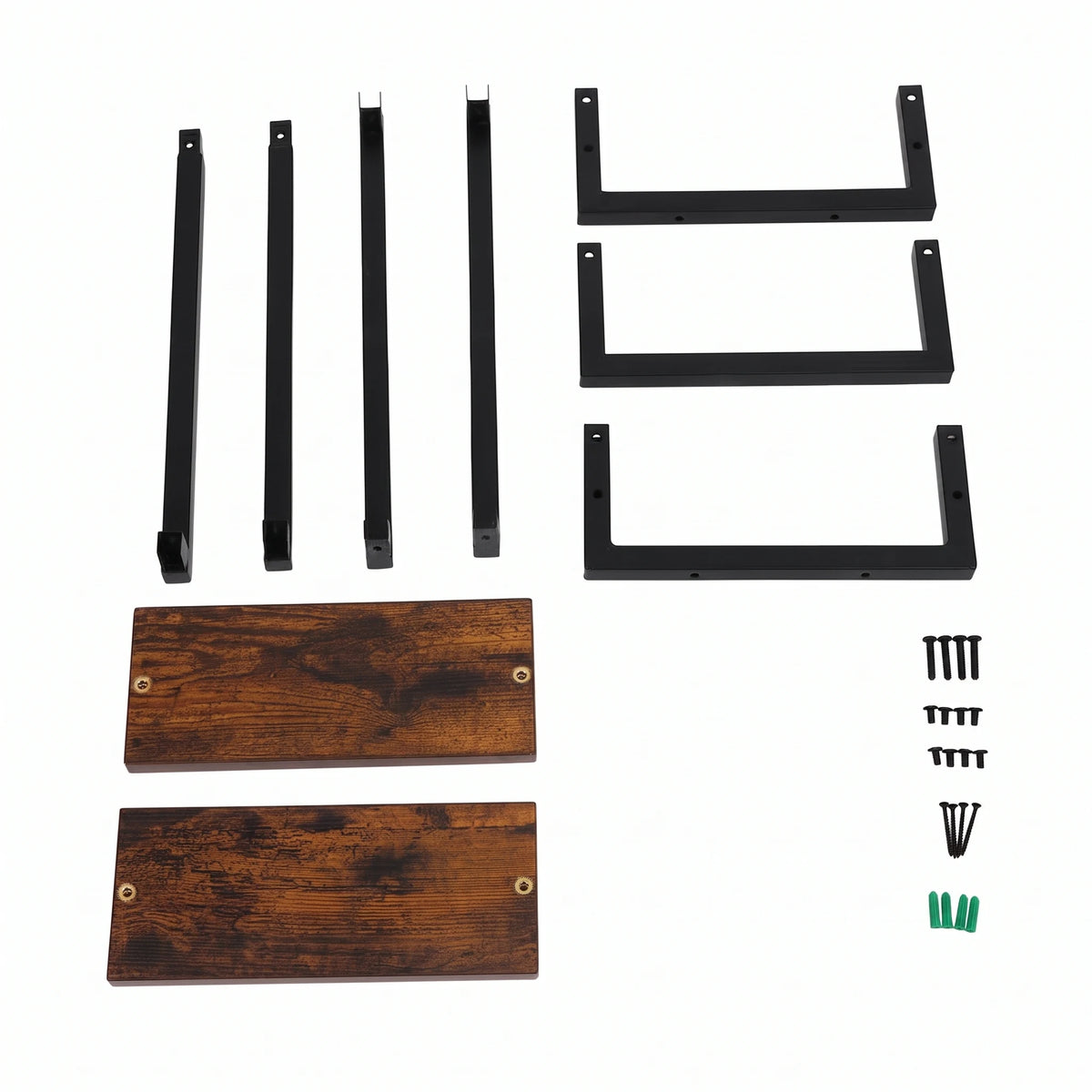 Porte-serviette mural double noir 