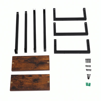 Porte-serviette mural double noir 