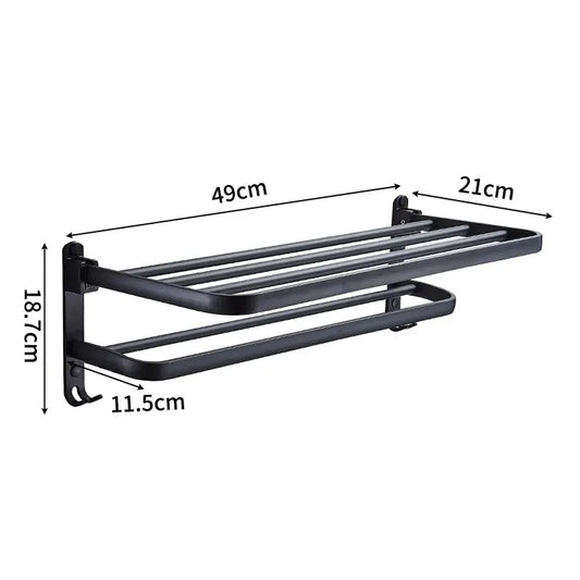Porte-serviette pliable mural