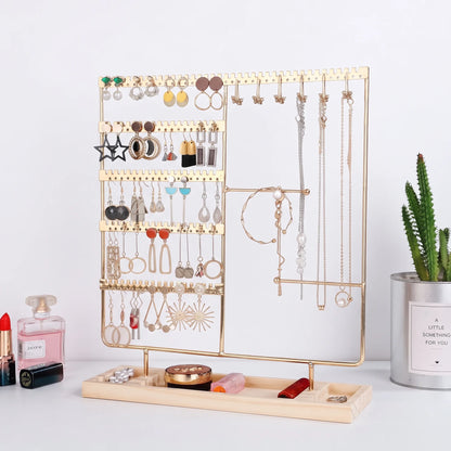Présentoir à bijoux or
