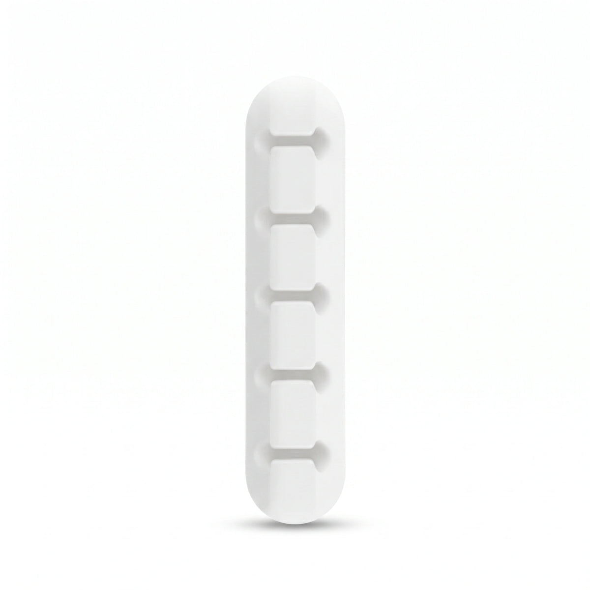 Range-câbles adhésif en silicone blanc 5 emplacements