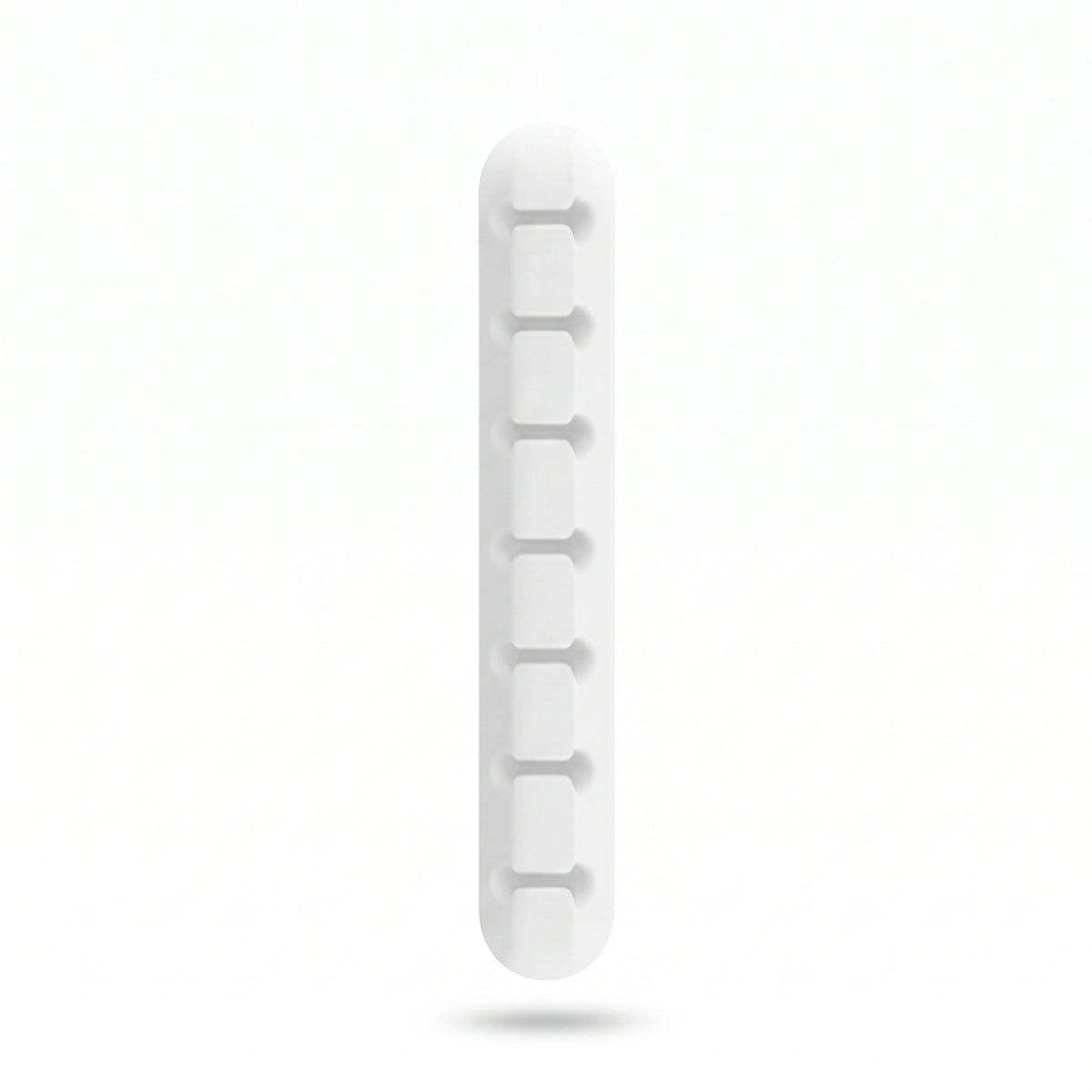 Range-câbles adhésif en silicone blanc 7 emplacements