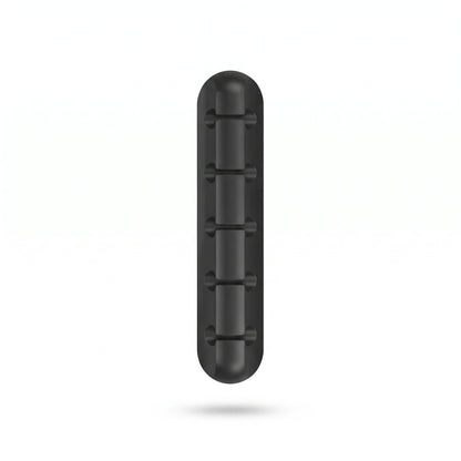 Range-câbles adhésif en silicone noir 5 emplacements