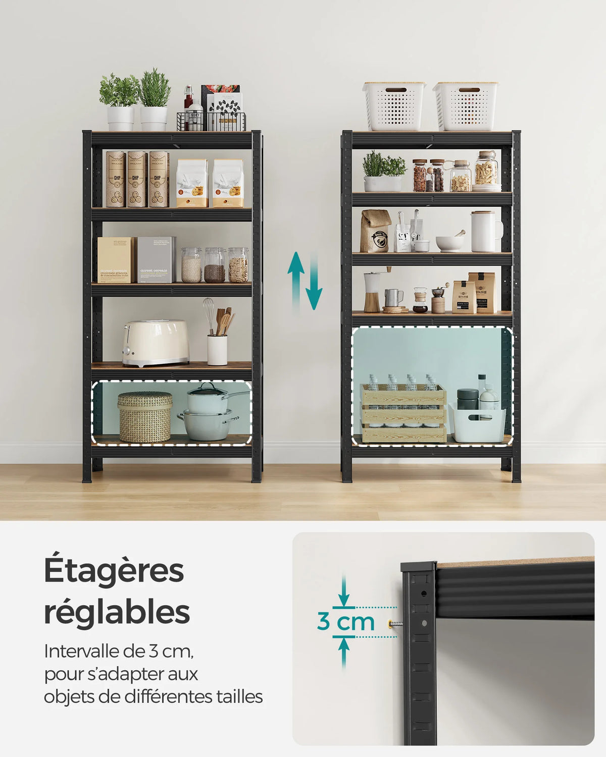 étagère de rangement à 5 niveaux