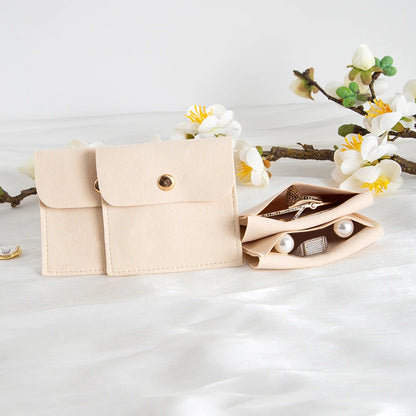 Sacs en velours pour bijoux beige