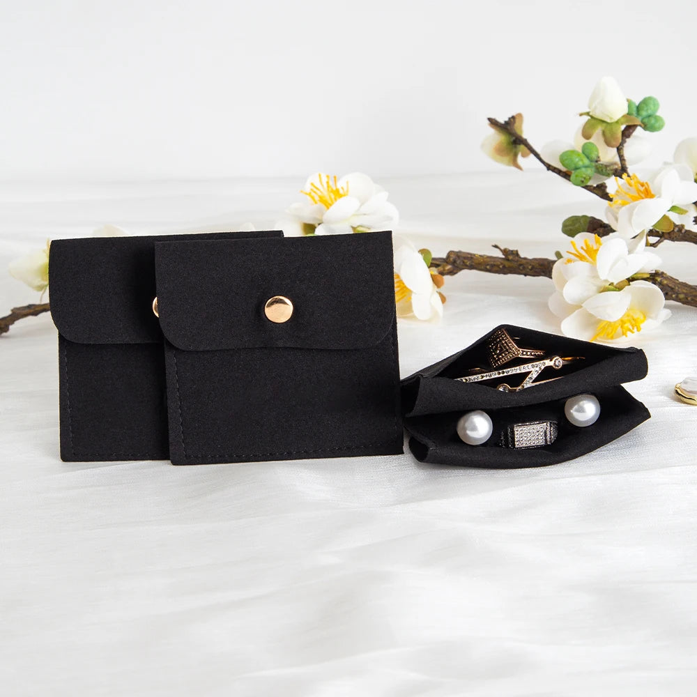 Sacs en velours pour bijoux noir
