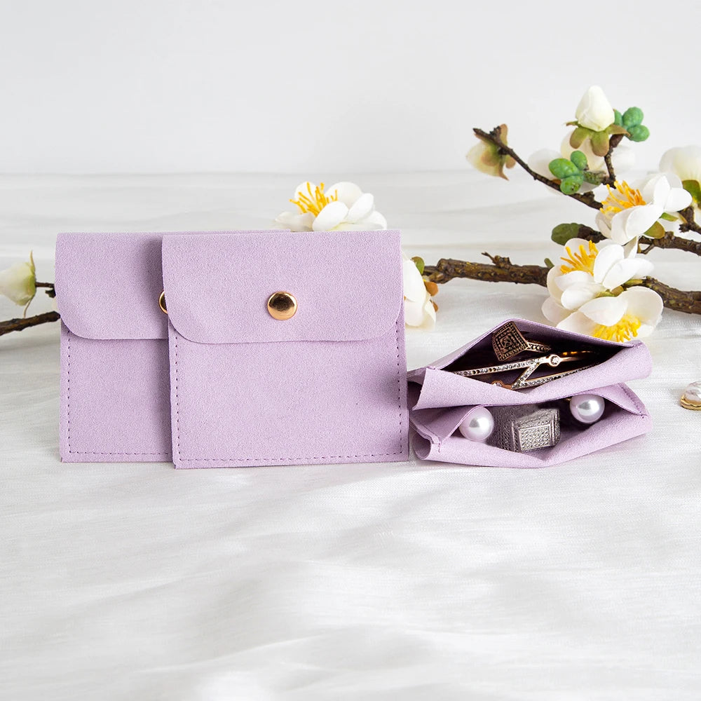 Sacs en velours pour bijoux violet