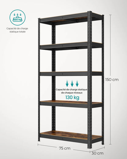 étagère de rangement à 5 niveaux