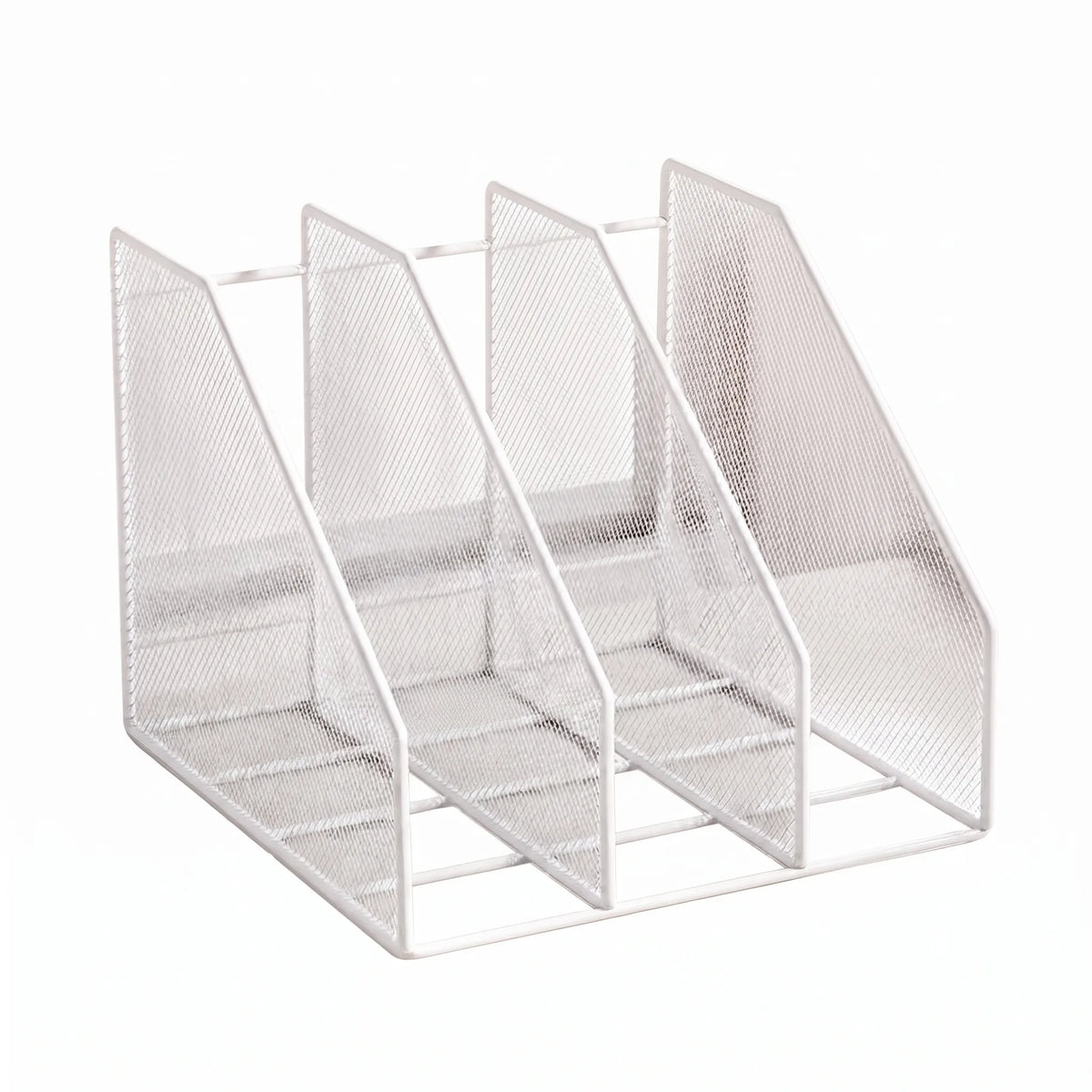 Support de fichiers en métal blanc 