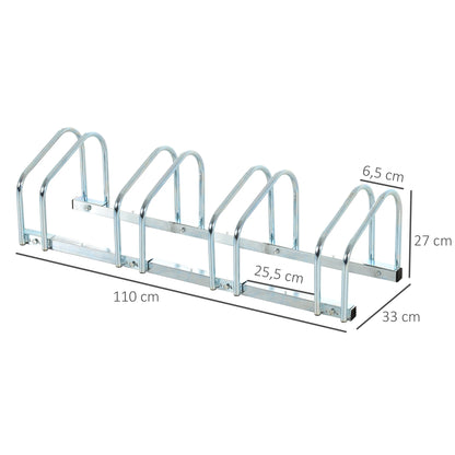 Support vélo en acier 4 places