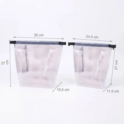 Trousse de toilette en maille imperméable blanc