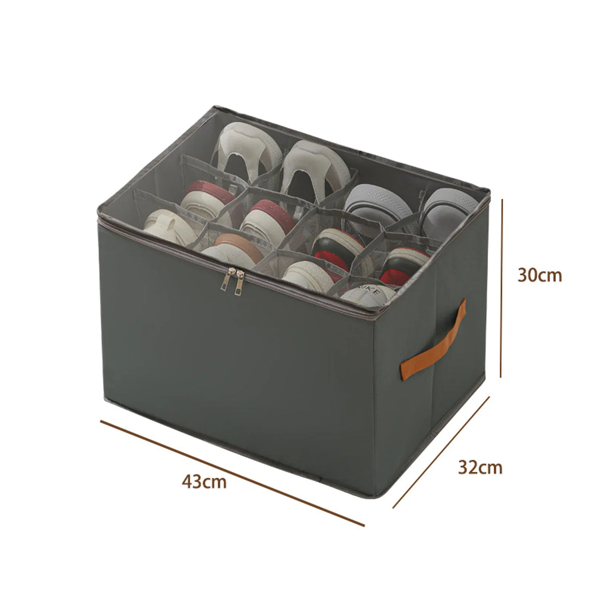 bac organisateur de chaussures gris