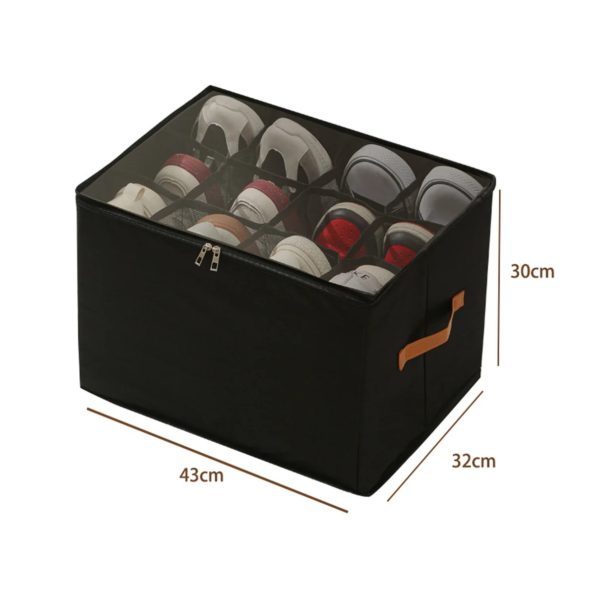bac organisateur de chaussures noir