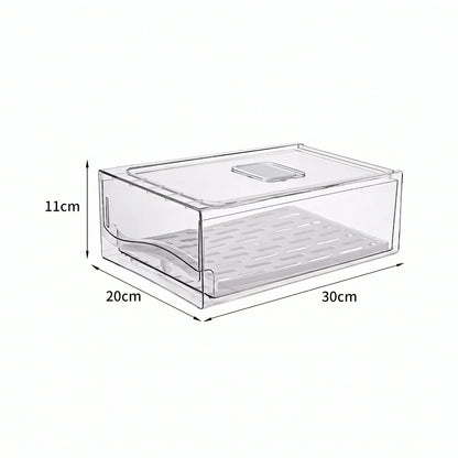 bacs de rangement réfrigérateur empilables transparent 