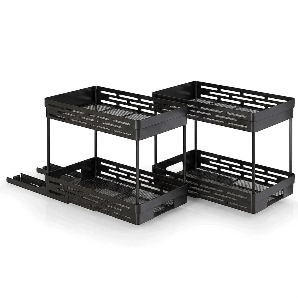 étagère rangement à épices noir L 