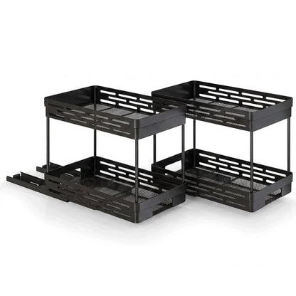 étagère rangement à épices noir L 