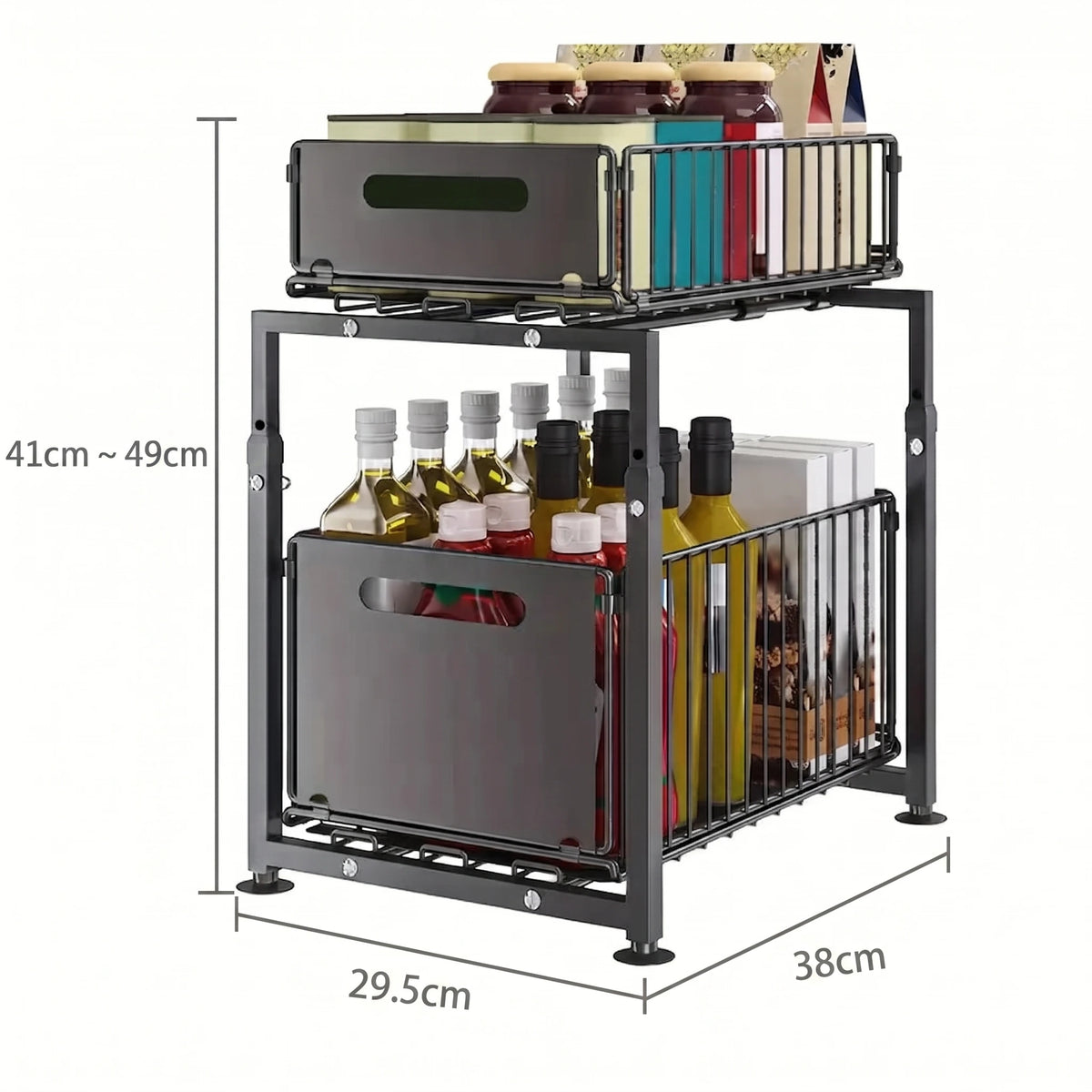 organisateur extractible avec 2 niveaux 
