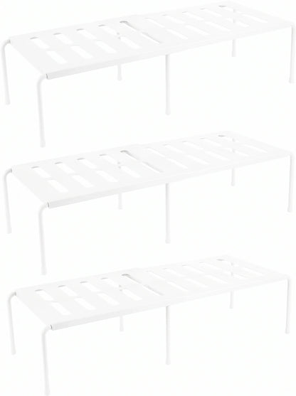 Trois Support pour chaussures extensibles blanc  