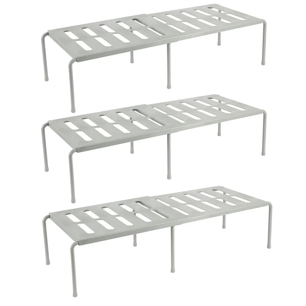 trois support pour chaussures extensibles gris
